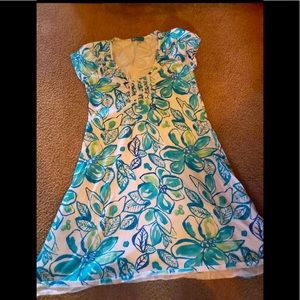 Fresh produce floral cotton dress EUC Small